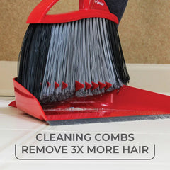 O-Cedar PowerCorner Pet Pro Broom with Step-On Dustpan